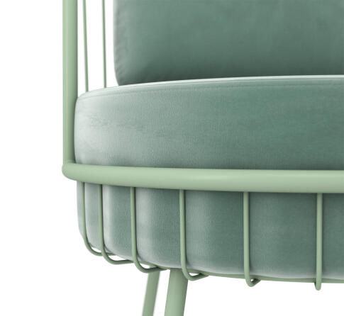 Кресло Sheffilton SHT-AMS123 нежная мята/мятный