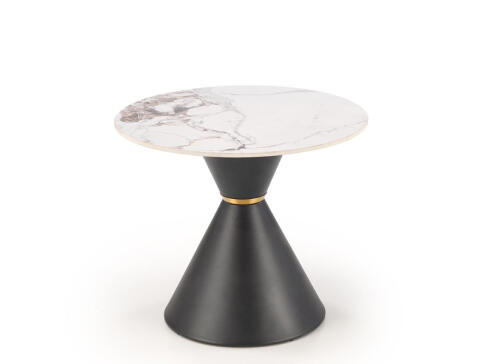 Стол журнальный HALMAR GORETTI S белый мрамор/черный