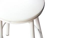 Табурет ВВР Сфера белый Крокодил/белый, экокожа