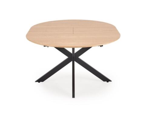 Стол обеденный HALMAR ACORD натуральный/черный 120-200/120