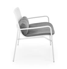 Кресло HALMAR MELBY белый/серый