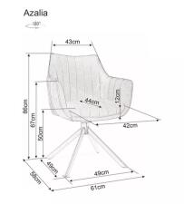 Стул SIGNAL AZALIA Buffalo 06 серый/черный