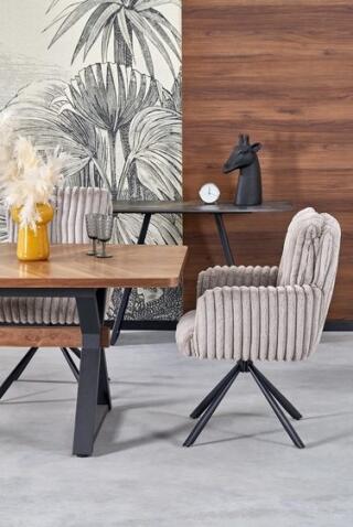 Стул HALMAR K572 серый/черный, поворотный