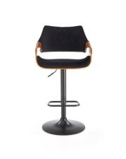 Стул барный HALMAR H124 черный/орех Стул барный HALMAR H124 черный/орех