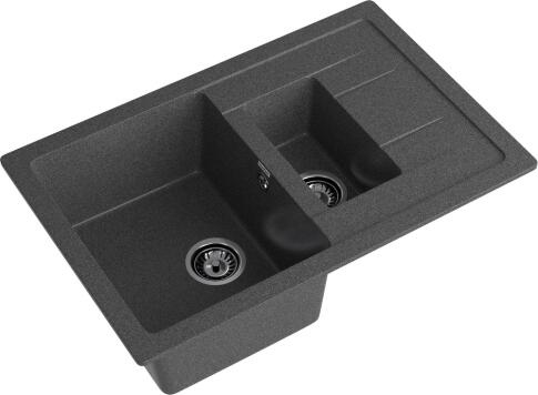 Кухонная мойка GRANFEST QUADRO Q-775KL графит