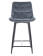 Стул барный SIGNAL CHIC H-2 Velvet Bluvel 14 серый/черный