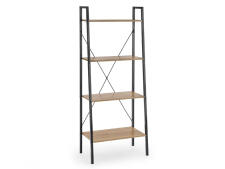 Стеллаж HALMAR NARVIK REG2 дуб сонома/черный