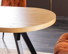 Стол обеденный SIGNAL DOMINGO II дуб/черный 140-272/80