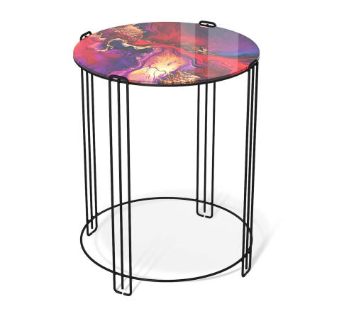 Стол журнальный Sheffilton SHT-CT53 амарантовый/черный муар Стол журнальный Sheffilton SHT-CT53 амарантовый/черный муар