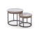 Комплект HALMAR ITAKA (2 стола журнальных) серый мрамор/графит