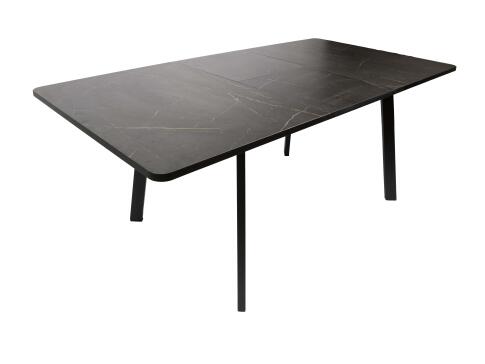 Стол ВВР Миллер Каспий черное золото/черный №3, пластик 120-160/80