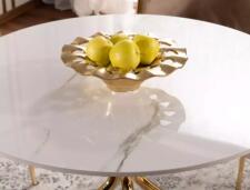 Стол обеденный SIGNAL AZALIA Ceramic белый/золотой 90