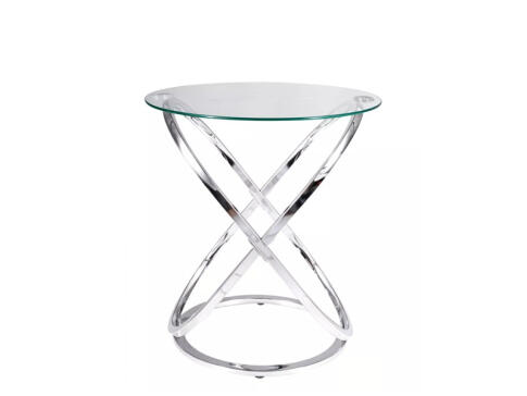 Стол журнальный SIGNAL EOS C прозрачный/хром