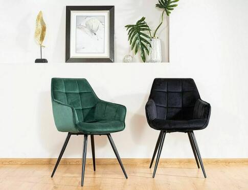 Стул SIGNAL LILIA Velvet Bluvel 78 зеленый/черный