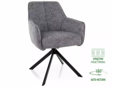Стул SIGNAL NOTTI Leo 07 серый/черный, поворотный
