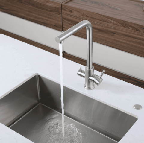 Смеситель для кухни GRANFEST QUARZ Z-5421 нержавейка