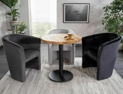 Стол обеденный SIGNAL PURO II дуб натуральный/черный 80