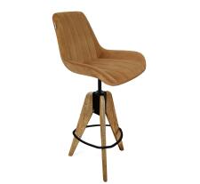 Стул барный Sheffilton SHT-ST37/S92 артикул СТ-624 горчичный/корич.брашир./черный муар