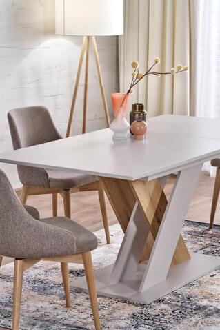 Стол обеденный HALMAR XARELTO кашемир/дуб кремона 130-175/85