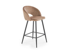 Стул барный HALMAR H96 бежевый/черный