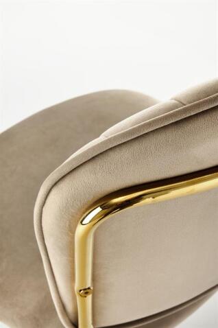 Стул HALMAR K499 бежевый/золотой