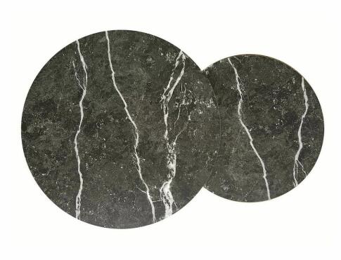 Комплект SIGNAL HOLA (2 стола журнальных) черный мрамор/черный