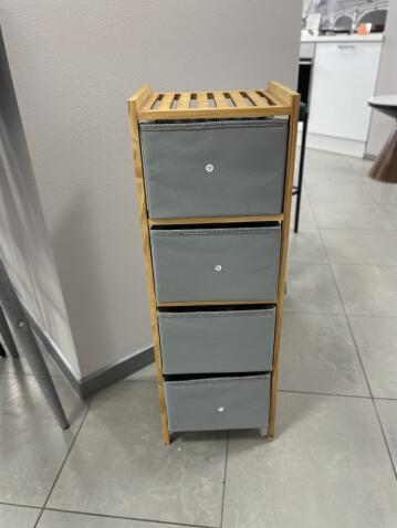 Стеллаж HALMAR REG10 натуральный/серый, 28/26/83