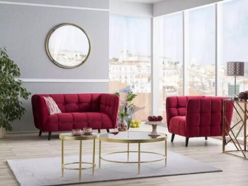 Диван SIGNAL CASTELLO 2 Velvet Bluvel 59 бордовый/венге