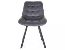 Стул SIGNAL MONTI Velvet Bluvel 14 серый/черный, поворотный