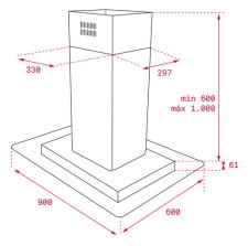 Вытяжка TEKA DG3 ISLA 985 SS