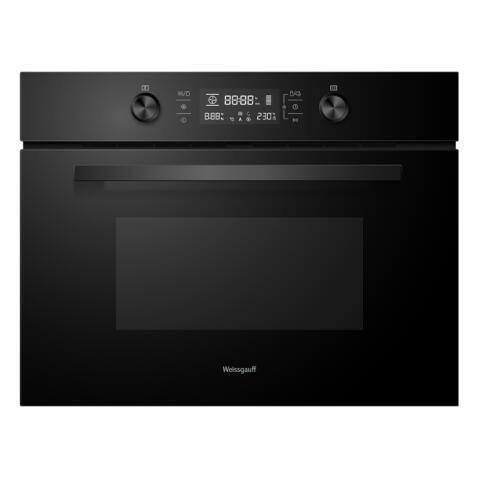 Духовой шкаф компактный с СВЧ WEISSGAUFF OE 449 PDB Black Edition
