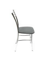 Стул ВВР Трио серый/хром, экокожа