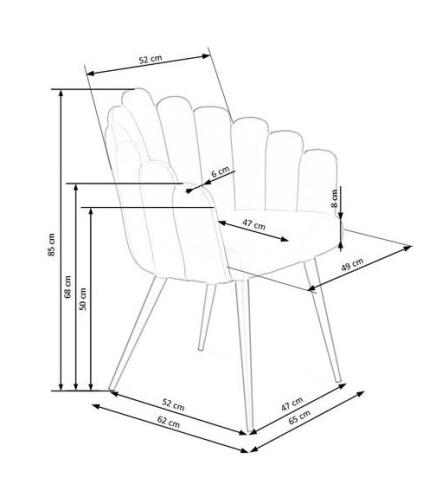 Стул HALMAR K410 темно-зеленый/черный