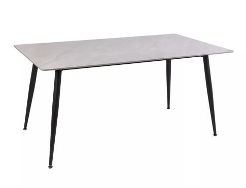 Стол обеденный SIGNAL RION серый лак/черный 130/70