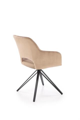 Стул HALMAR K535 бежевый/черный, поворотный