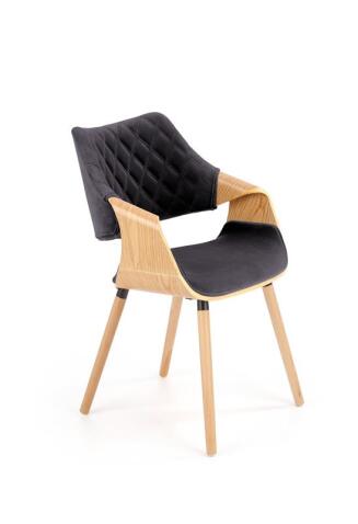 Стул HALMAR K396 черный/натуральный