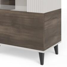 Шкаф-витрина HALMAR RANDOM 2 W-1 кашемир/орех/черный Шкаф-витрина HALMAR RANDOM 2 W-1 кашемир/орех/черный