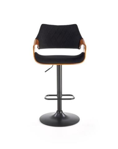 Стул барный HALMAR H124 черный/орех