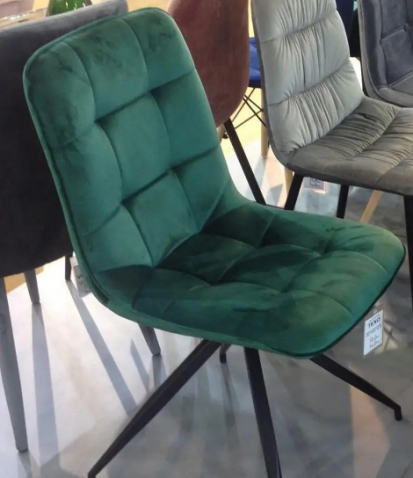 Стул SIGNAL TEXO Velvet Bluvel 78 зеленый/черный