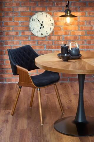 Стол обеденный HALMAR CARMELO орех/черный 100