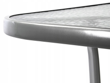 Стол обеденный HALMAR MOSLER прозрачный/темно-серый, 150/90/72