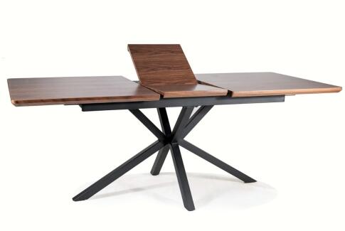 Стол обеденный SIGNAL LOGAN орех/черный 160-200/90