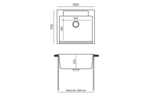Мойка POLYGRAN ARGO 560 космос №316