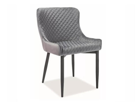 Стул SIGNAL COLIN B Velvet Bluvel 14 серый/черный