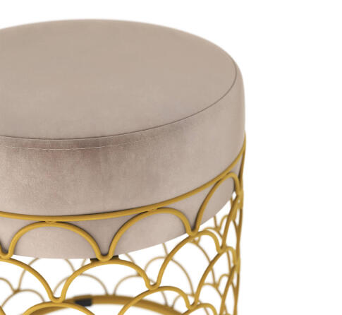Банкетка Sheffilton SHT-B13 латте/золотой