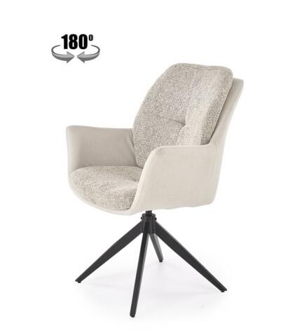 Стул HALMAR K591 светло-серый/черный, поворотный