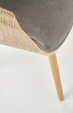 Стул HALMAR K396 серый/дуб светлый