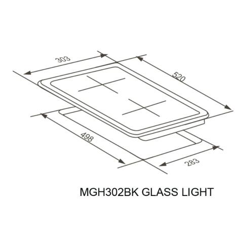 Варочная панель газовая MEFERI MGH302BK GLASS LIGHT