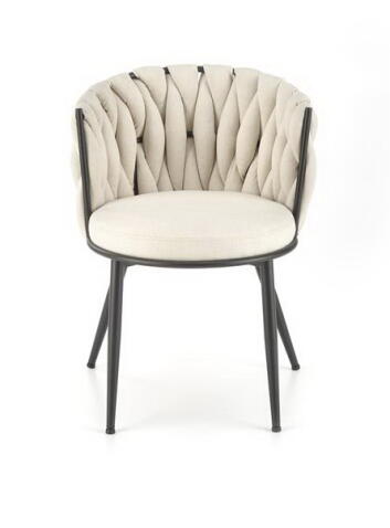 Стул HALMAR K516 светло-бежевый/черный
