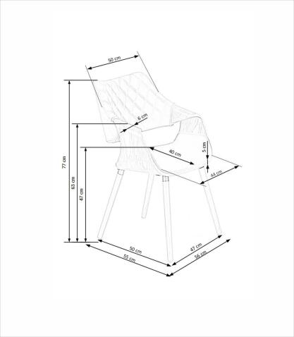 Стул HALMAR K396 черный/натуральный
